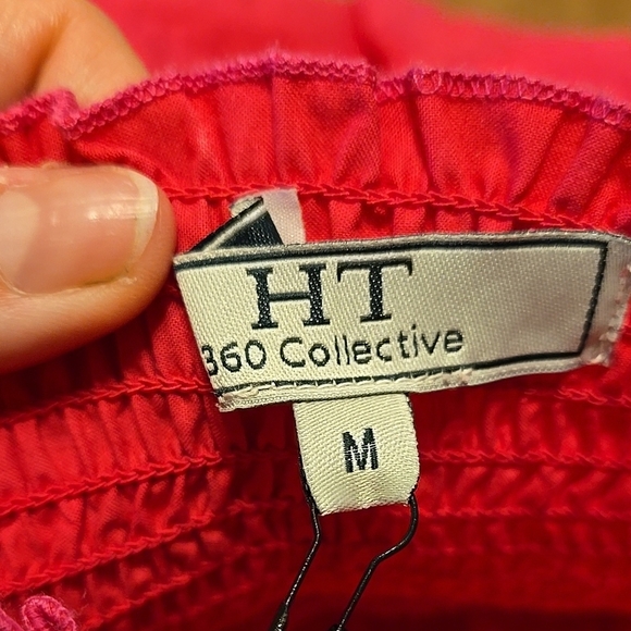 New HT 360 Collective Fushia Layered Ruffle Mini Skirt Size Medium - Picture 2 of 5